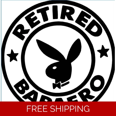 Retired Babaero Playboy Bunny Die Cut Vinyl Decal Sticker Retired Babaero Playboy Bunny Die Cut Vinyl Decal Sticker